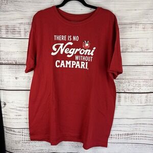 Campari Negroni Tee Shirt Red Negroni Graphic Print Men's Size Large